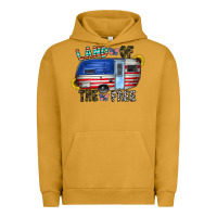 Pigment Peanut Butter land of the free Urban Hoodie - CowhideDigitalArt