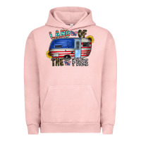 Pigment Salmon land of the free Urban Hoodie - CowhideDigitalArt