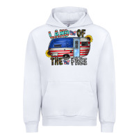 White land of the free Urban Hoodie - CowhideDigitalArt