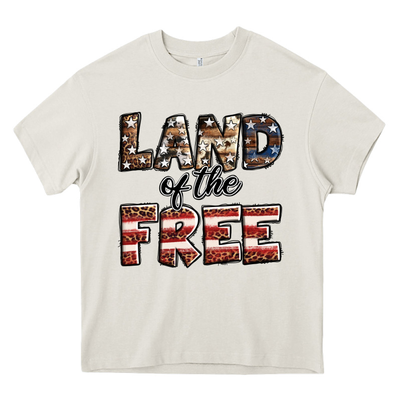 Land Of The Free America Western Pattern Heavy Core Tee by Jasminsmagicworld | Teevron