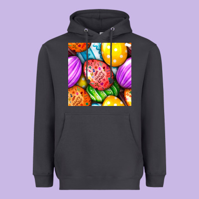 Happy Easter Eggs Seamless Pattern Heavyweight Hoodie Designed By Bundleandbundleshop