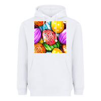 White Happy Easter Eggs Seamless Pattern Heavyweight Hoodie - BundleAndBundleShop