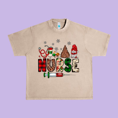 Nurse Christmas Urban Heavy Tee Designed By Jahusdesignshop