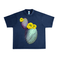 Navy Opunthia Santa Rita Cactus Urban Heavy Tee - LillyAllenDesigns