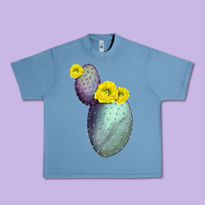 Opunthia Santa Rita Cactus Urban Heavy Tee Designed By Lillyallendesigns