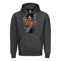 Charcoal Heather Afro black boy Zipper Hoodie - HowdyJamesFarm