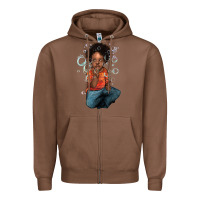 Chestnut Afro black boy Zipper Hoodie - HowdyJamesFarm