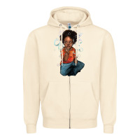 Sandshell Afro black boy Zipper Hoodie - HowdyJamesFarm