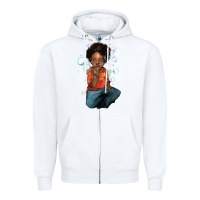 White Afro black boy Zipper Hoodie - HowdyJamesFarm