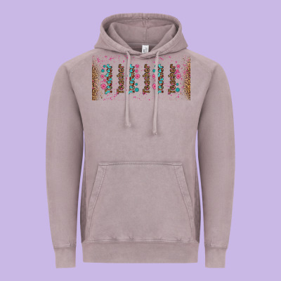 Teacher Gemstone And Pink Flower Libbey Glass Vintage Hoodie Designed By Bundleandbundleshop