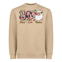 Mushroom Peace love pink Christmas Heavyweight Sweatshirt - NancyCooperArtShop