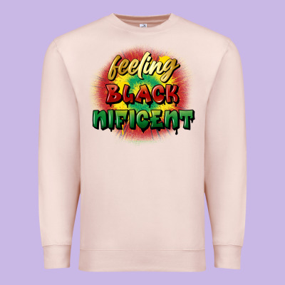 Feeling Blacknificent Premium Sweatshirt Designed By Fadigitalartstudio