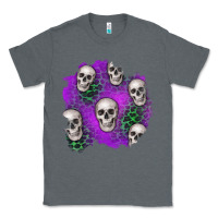 Charcoal Heather halloween patch 2 Classic Tee - BundleAndBundleShop