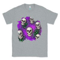 Heather Grey halloween patch 2 Classic Tee - BundleAndBundleShop