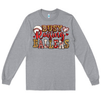 Heather Grey busy raising ballers baseball Long Sleeve Tee - Jasminsmagicworld
