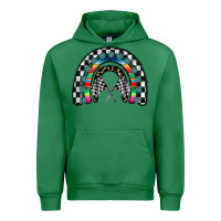 Emerald Racing Rainbow Urban Hoodie - CowhideDigitalArt