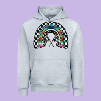 Racing Rainbow Urban Hoodie Designed By Cowhidedigitalart