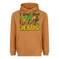 Meerkat I don't need luck i've got Jesus st. patricks day Heavyweight Hoodie - FaDigitalArtStudio