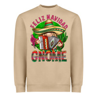 Mushroom Feliz Navidad gnome Heavyweight Sweatshirt - NancyCooperArtShop