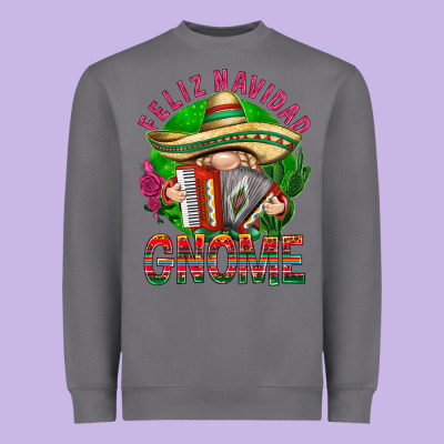 Feliz Navidad Gnome Heavyweight Sweatshirt Designed By Nancycooperartshop