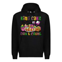 Black king cake calories don't count mardi gras Premium Hoodie - OliviaCreatesArt