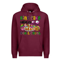 Burgundy king cake calories don't count mardi gras Premium Hoodie - OliviaCreatesArt