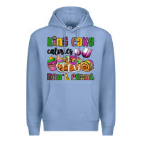 Colony Blue king cake calories don't count mardi gras Premium Hoodie - OliviaCreatesArt