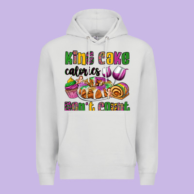 King Cake Calories Don't Count Mardi Gras Premium Hoodie Designed By Oliviacreatesart