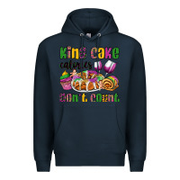 Navy king cake calories don't count mardi gras Premium Hoodie - OliviaCreatesArt