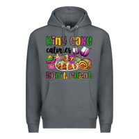 Rock king cake calories don't count mardi gras Premium Hoodie - OliviaCreatesArt