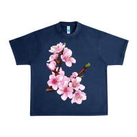Navy Peach Blossom Illustrations Urban Heavy Tee - LillyAllenDesigns