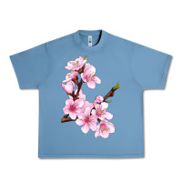 Pebble Blue Peach Blossom Illustrations Urban Heavy Tee - LillyAllenDesigns