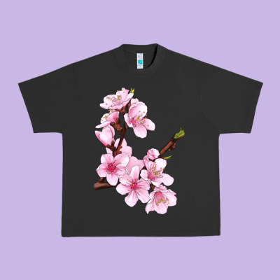 Peach Blossom Illustrations Urban Heavy Tee Designed By Lillyallendesigns