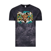 Cloud Black highland cow mom Vintage Tee - JahusDesignShop