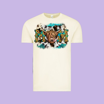 Highland Cow Mom Vintage Tee Designed By Jahusdesignshop