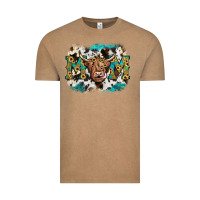 Vintage Coffee highland cow mom Vintage Tee - JahusDesignShop