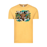 Vintage Mustard highland cow mom Vintage Tee - JahusDesignShop