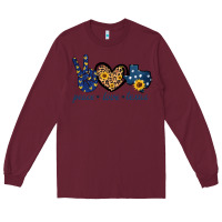 Burgundy Peace Love Texas Long Sleeve Tee - Bettercallsaul