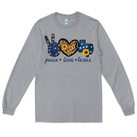 Heather Grey Peace Love Texas Long Sleeve Tee - Bettercallsaul