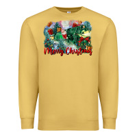 Antique Gold merry christmas santa polar express Premium Sweatshirt - FaDigitalArtStudio