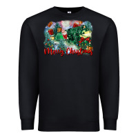 Black merry christmas santa polar express Premium Sweatshirt - FaDigitalArtStudio