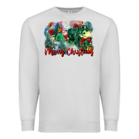 Dove Grey merry christmas santa polar express Premium Sweatshirt - FaDigitalArtStudio