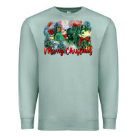 Seafoam merry christmas santa polar express Premium Sweatshirt - FaDigitalArtStudio