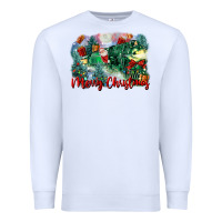 White merry christmas santa polar express Premium Sweatshirt - FaDigitalArtStudio