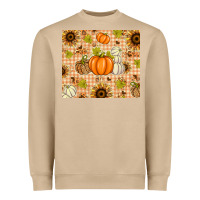 Mushroom Fall Pumpkins and Sunflowers with Leopard Heavyweight Sweatshirt - texasbilliewilder