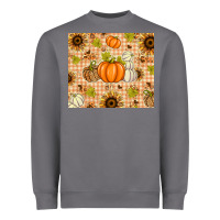 Storm Fall Pumpkins and Sunflowers with Leopard Heavyweight Sweatshirt - texasbilliewilder