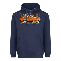 Navy thanksgiving truck with gnome bbs Heavyweight Hoodie - BundleAndBundleShop