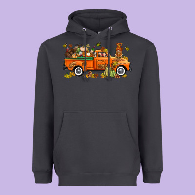 Thanksgiving Truck With Gnome Bbs Heavyweight Hoodie Designed By Bundleandbundleshop