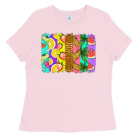 Bubblegum Pink summer brushstroke Ladies Tee - Jasminsmagicworld