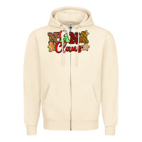 Sandshell Nana Claus Christmas Lights And Gifts mother's day Zipper Hoodie - HowdyJamesFarm